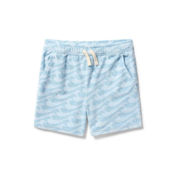 Faherty Kids Cabana Towel‎ Terry Shorts Blue Size 5 NWT - Picture 1 of 5